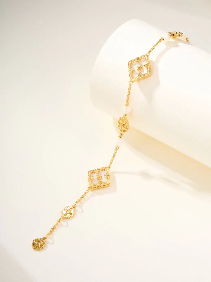 [Aura Jewels]B.C.L ENAMELED Three-Flower Bracelet£¨Trumpet)