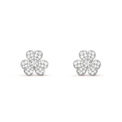 ¡®Aura Jewels¡¯CLOVER COMOS DIAMOND EARRINGS SILVER