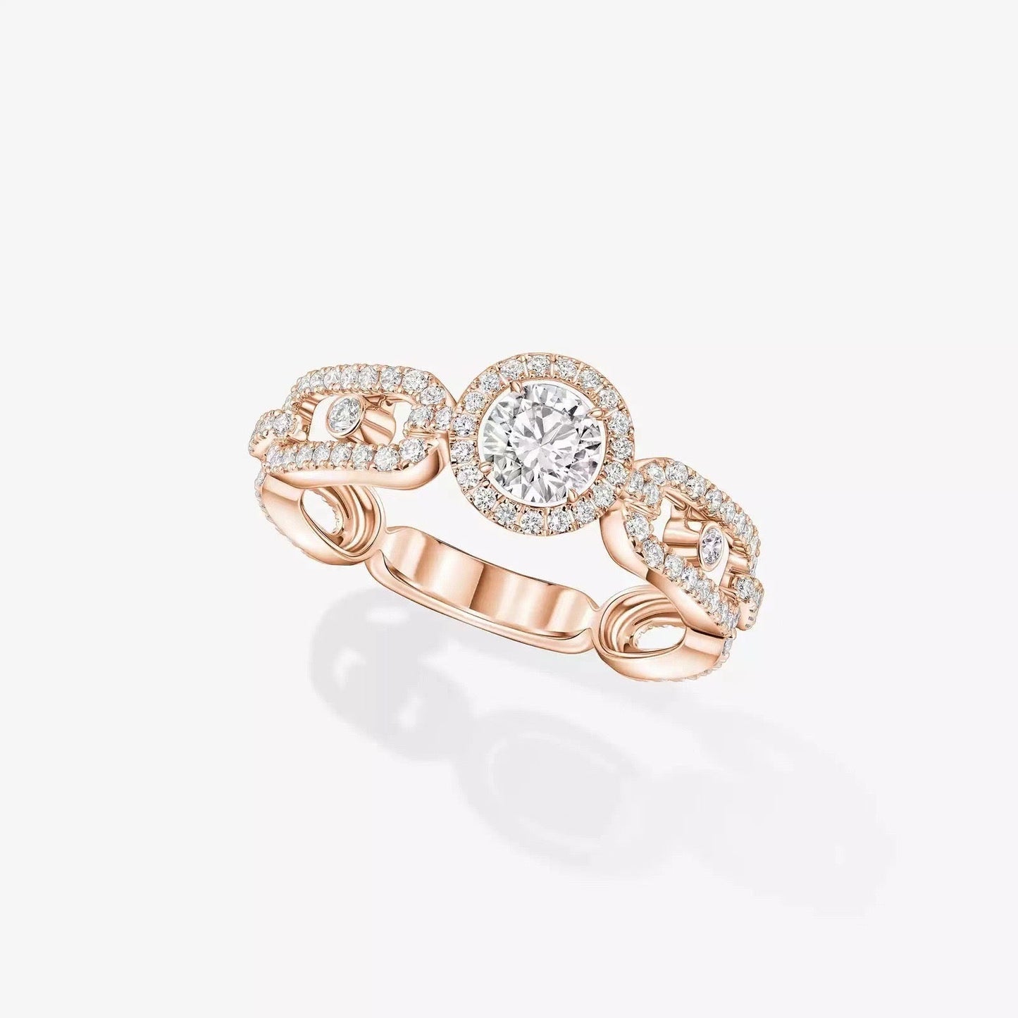 [Aura Jewels]Move Link Solitaire Ring