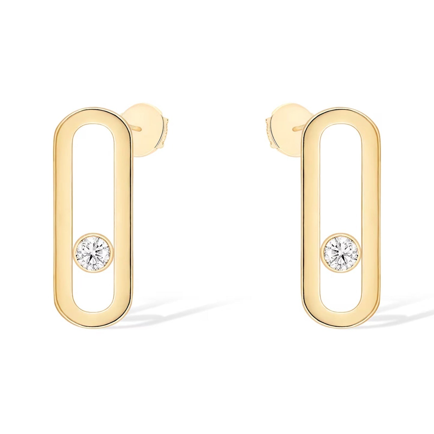 [Aura Jewels]MOVE UNO SMALL 1 DIAMOND EARRINGS