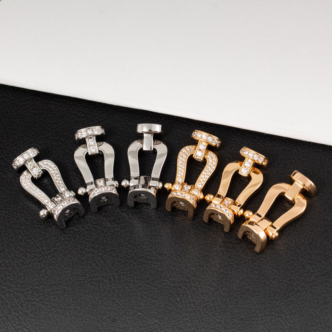 ¡®Aura Jewels¡¯FORCE LARGE HORSESHOE HALF DIAMOND BRACELET ROSE GOLD