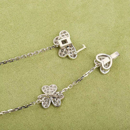 ¡®Aura Jewels¡¯FRIVOLE SILVER 9 FLOWERS NECKLACE