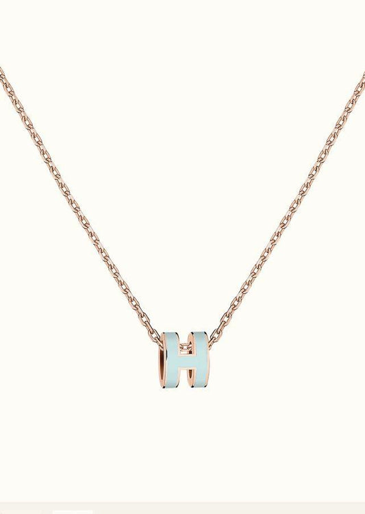 ¡®Aura Jewels¡¯POP H LIGHT BLUE NECKLACE