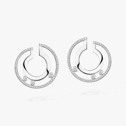 [Aura Jewels]Move Romane Small Diamond Hoop Earrings