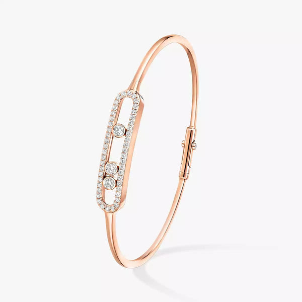 [Aura Jewels]Move Pavé Diamond Bangle Bracelet M
