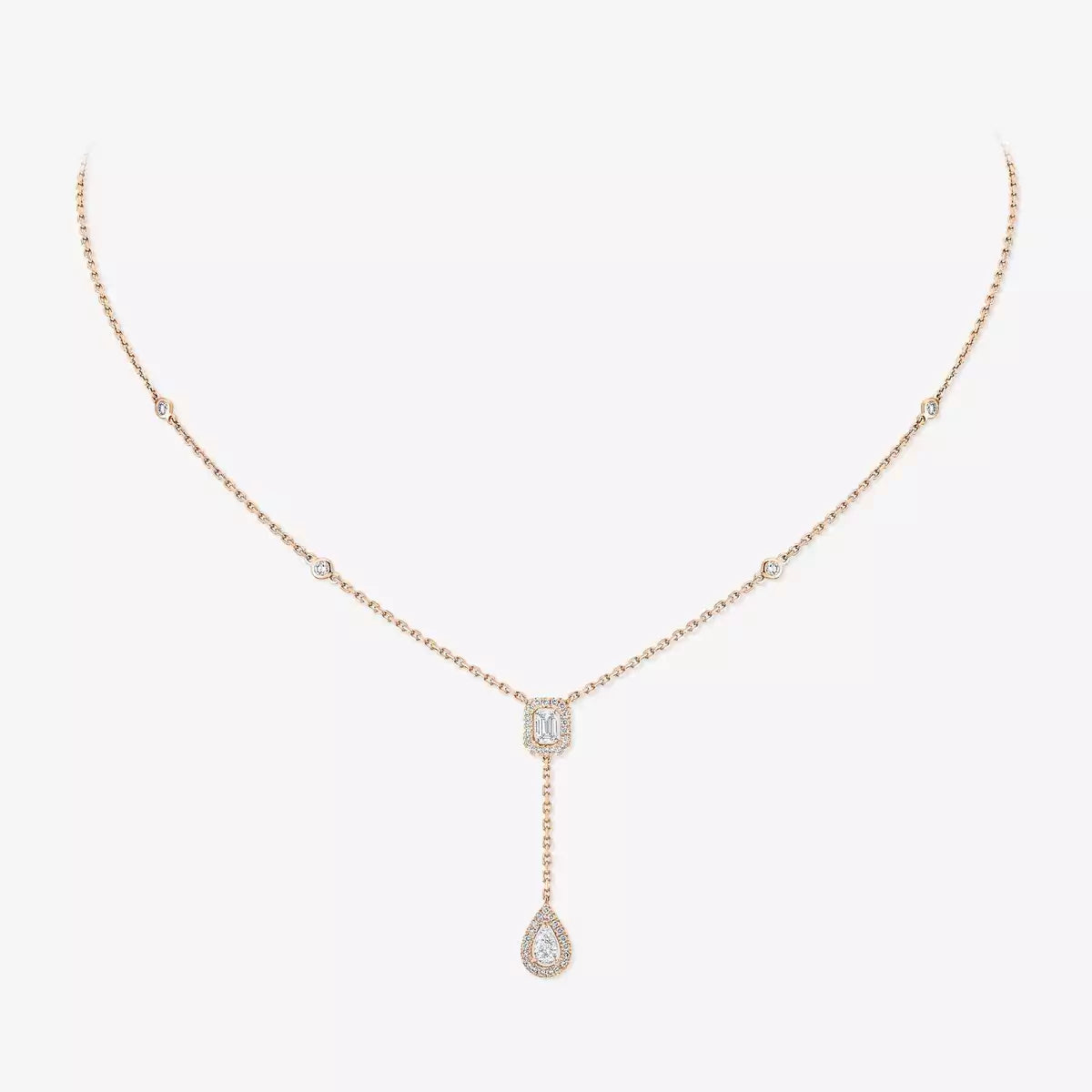 [Aura Jewels]Gold Diamond Tie Necklace