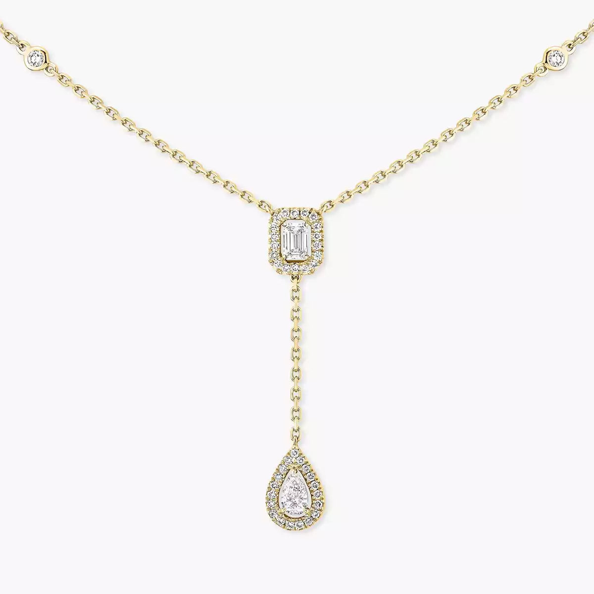 [Aura Jewels]Gold Diamond Tie Necklace