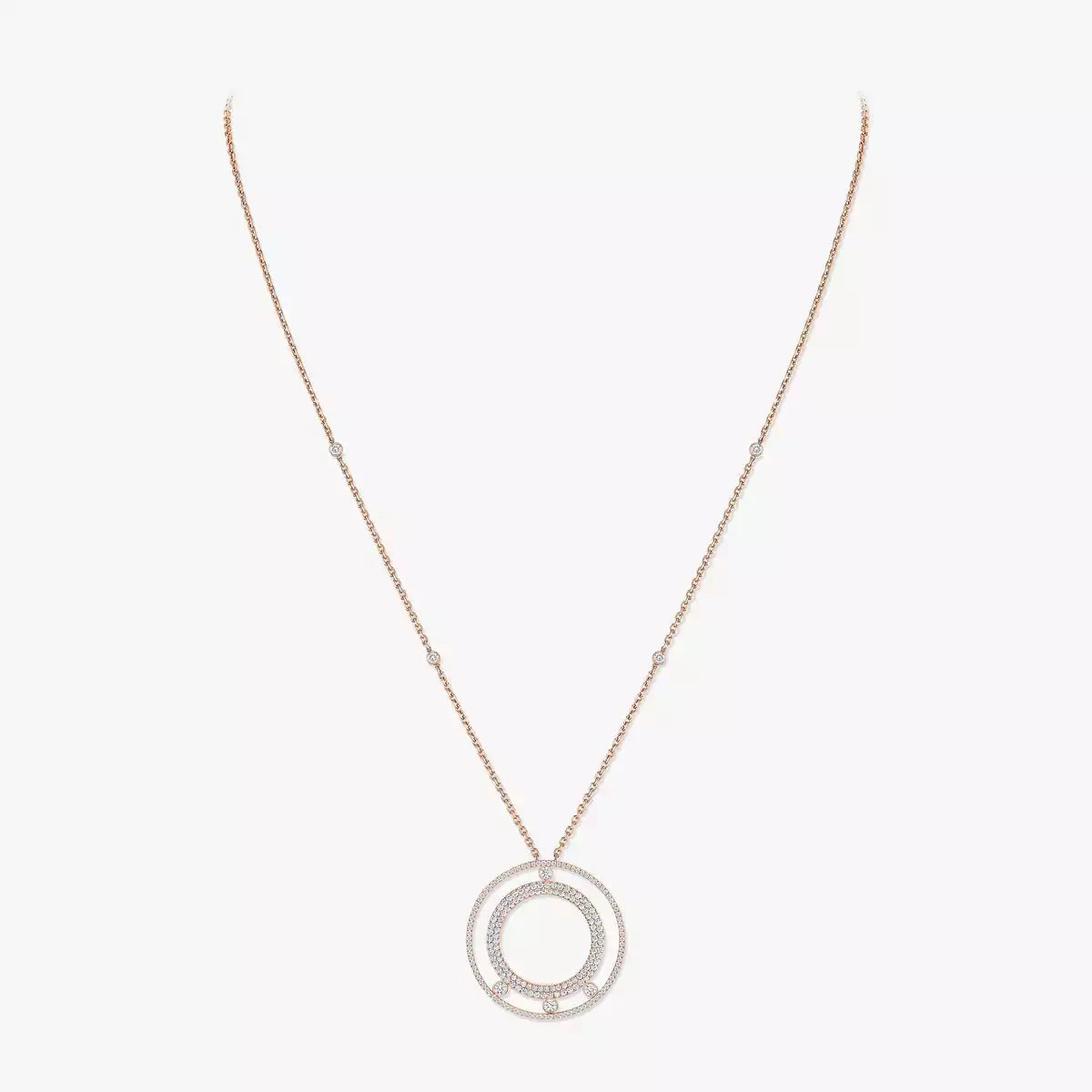 [Aura Jewels]Move Romane Long Pave_-Set Diamond Necklace