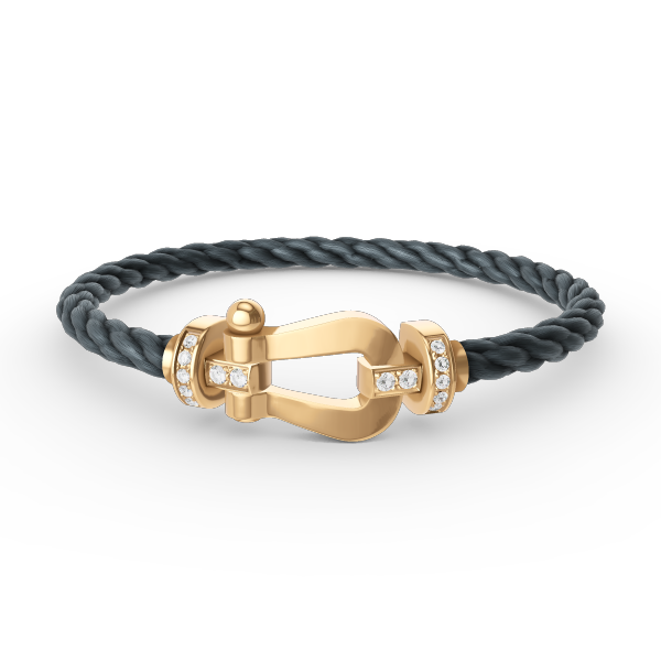 ¡®Aura Jewels¡¯FORCE LARGE HORSESHOE HALF DIAMOND BRACELET GOLD