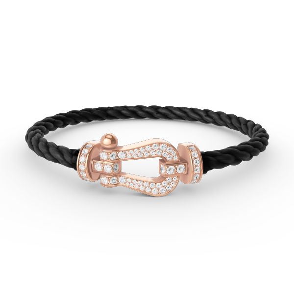 ¡®Aura Jewels¡¯FORCE LARGE HORSESHOE FULL DIAMOND BRACELET ROSE GOLD
